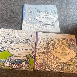 Set of Three religious Coloring Books NEW